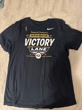 Nike Black Georgia 'Victory Lane' Short Sleeve Graphic Tee